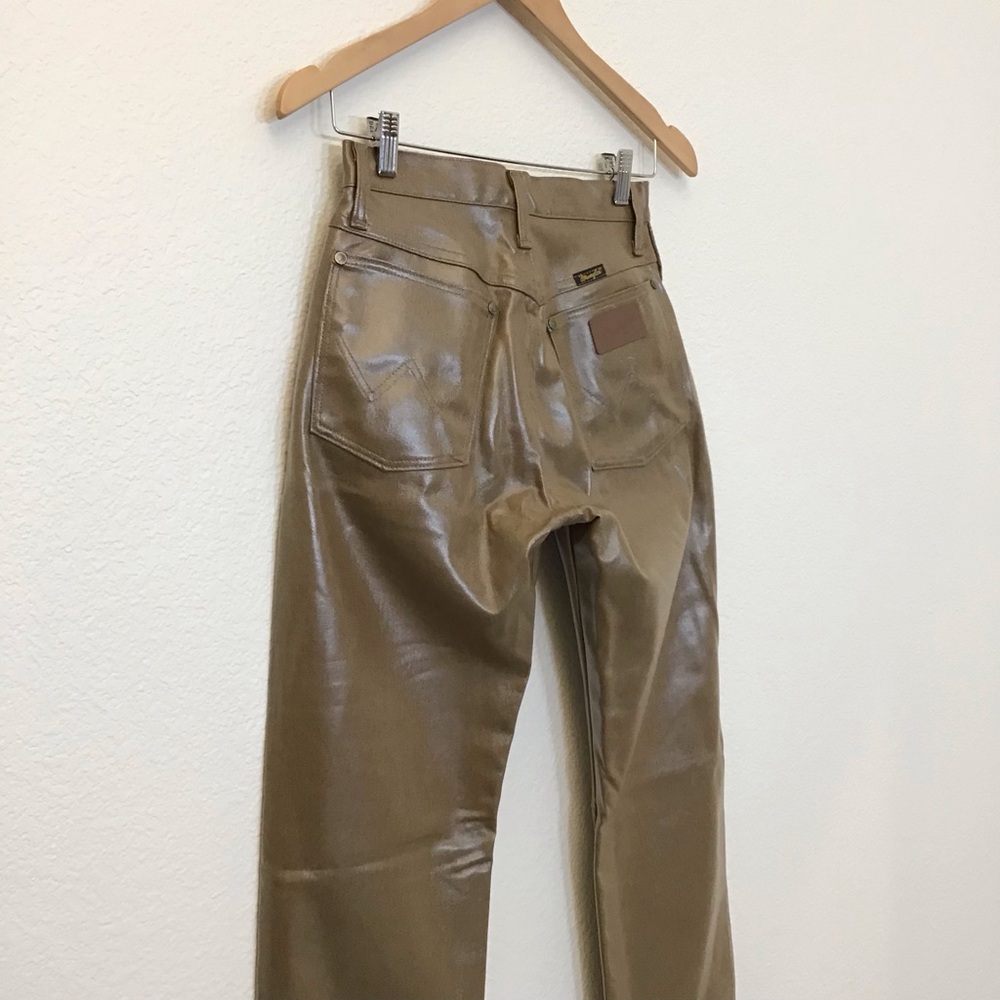 Wrangler Vintage 25 x 36 Coated High-Rise Gold/Beige Women’s Jeans Made In USA - Picture 5 of 12